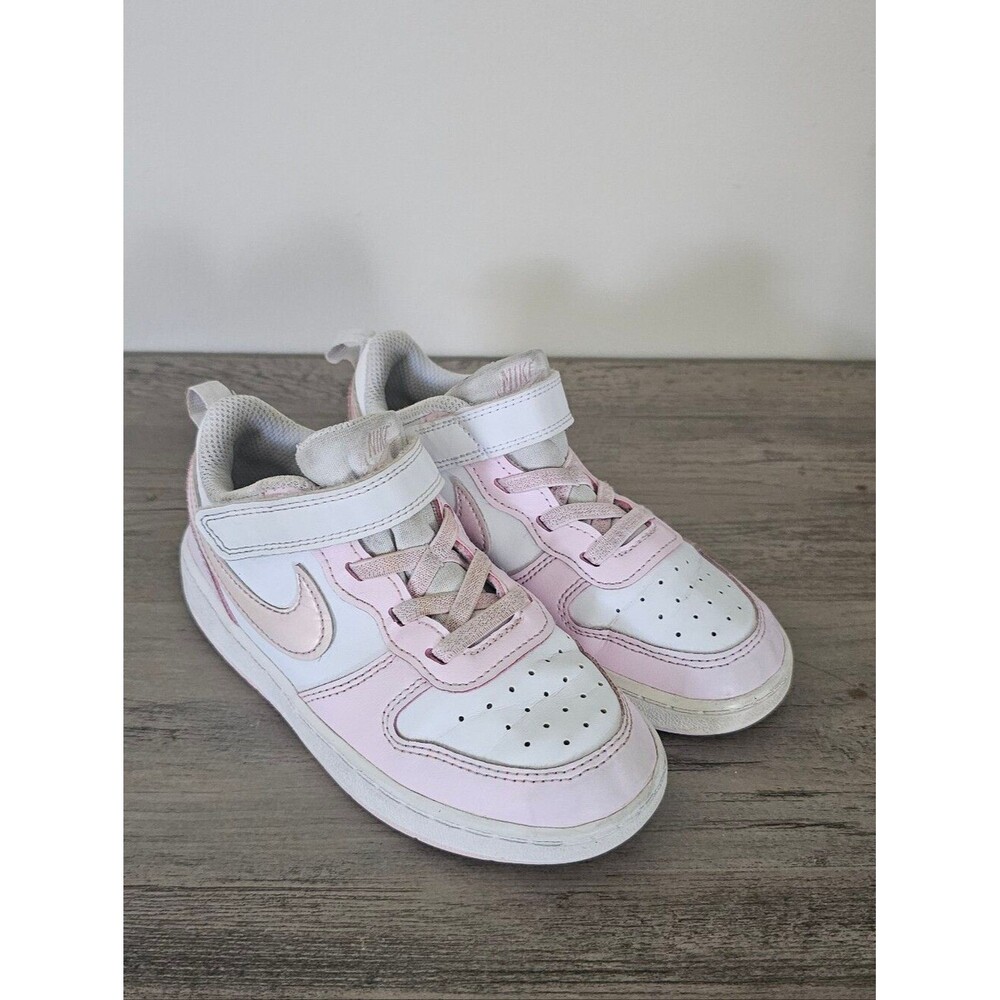 Nike Kids' Court Borough Low Recraft Toddler Girl Pink White Sneakers 10 C